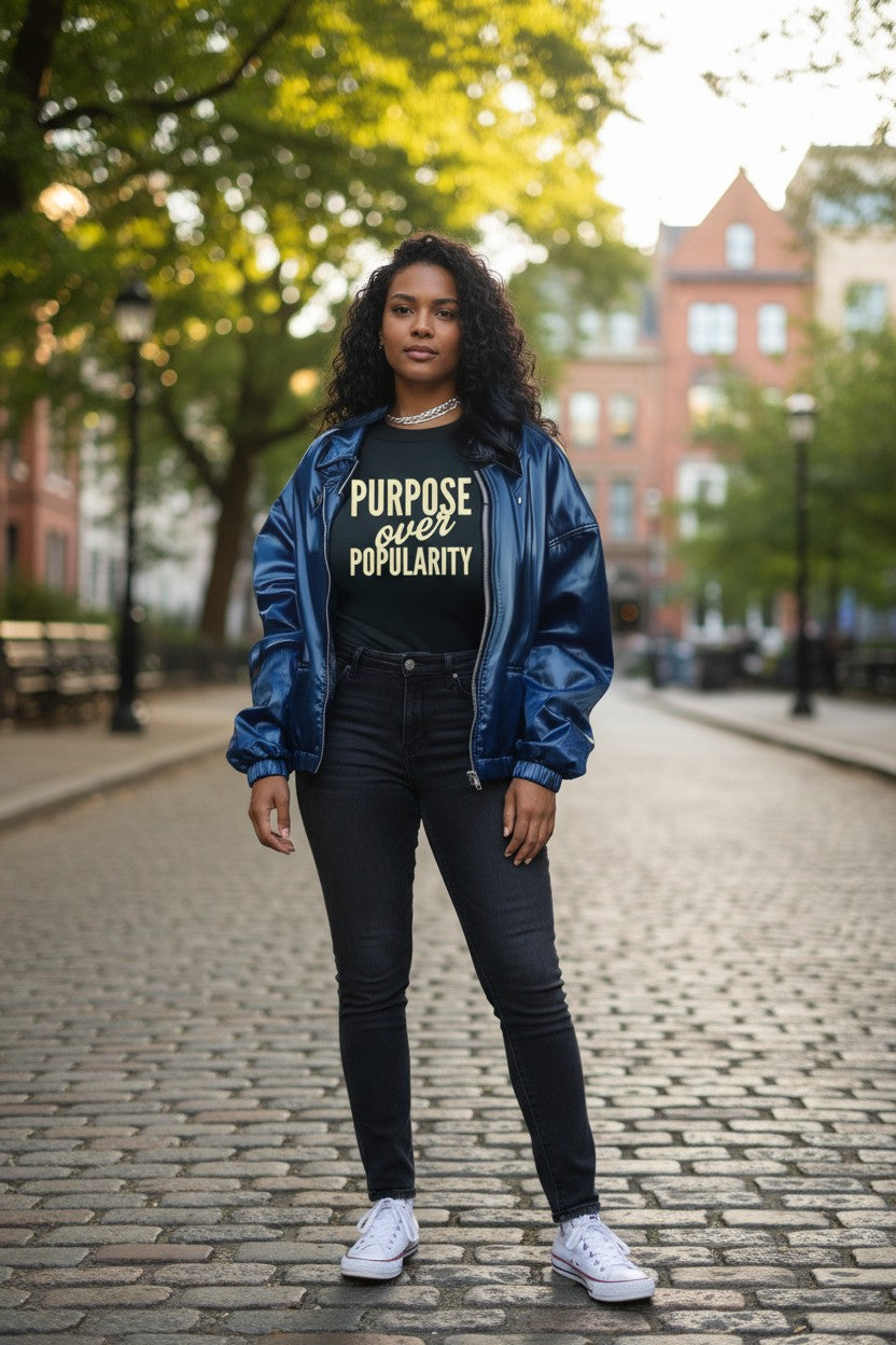 Purpose over popularity Short sleeve tee