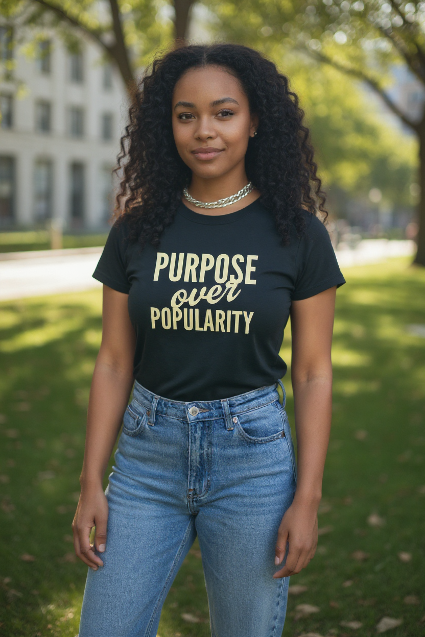 Purpose over popularity Short sleeve tee