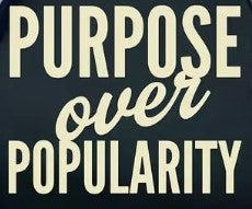 Purpose over popularity Short sleeve tee