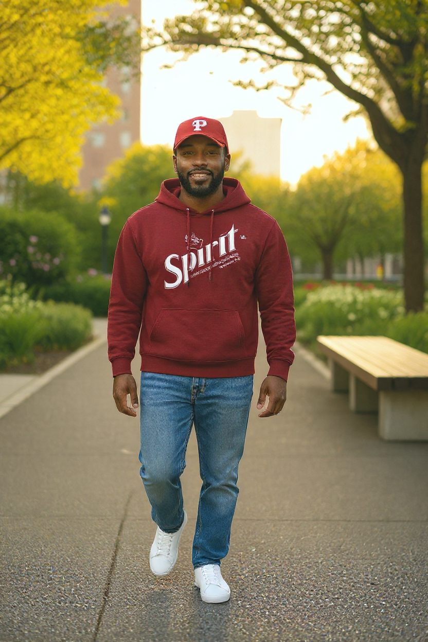 Spirit Religious Hoodie with front and arm decal